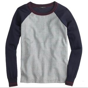 J.Crew Merino Wool Panel Sweater